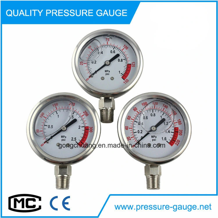 2.5 Inch Stainless Steel Pressure Gauge Manometer