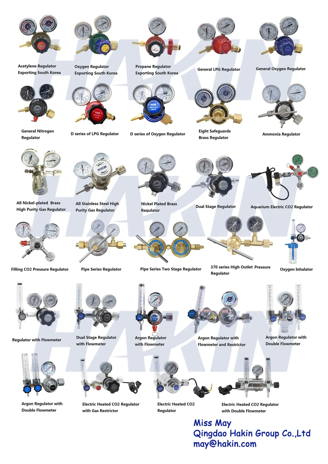 Hakin Pressure Gauge of Various Types Thermometer Gas Regulator Precision Stainless Steel Shock Resistant Diaphragm Seal Capsule Electric Contact Hydraulic CE